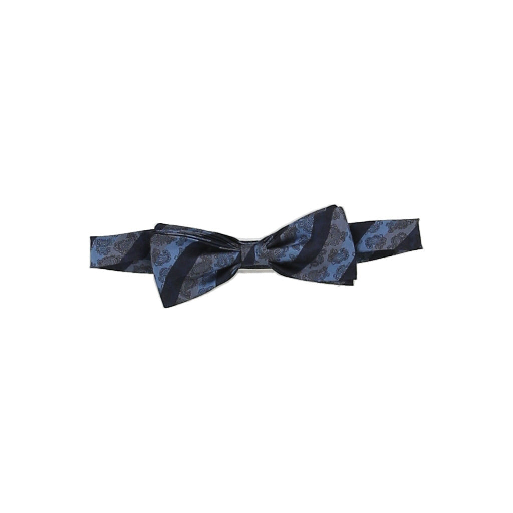 Image of Unbranded Striped Bow Tie - No Size Blue Viscose