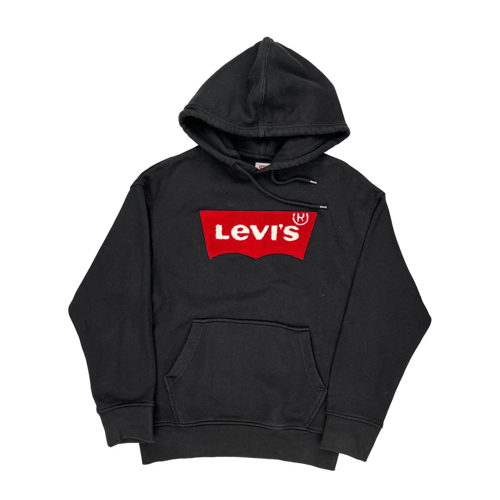 image of Levis Graphic Hoodie - Small Black Cotton Blend