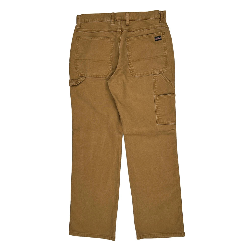 image of Dickies Carpenter Trousers - 33″ Waist Brown Cotton Blend