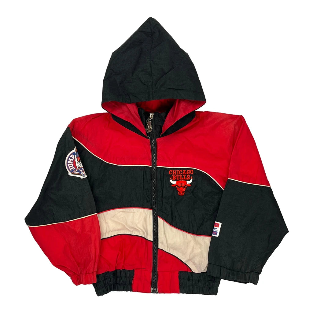image of Age 5-6 Chicago Bulls Mighty Mac Nba Jacket - Small Black Polyester
