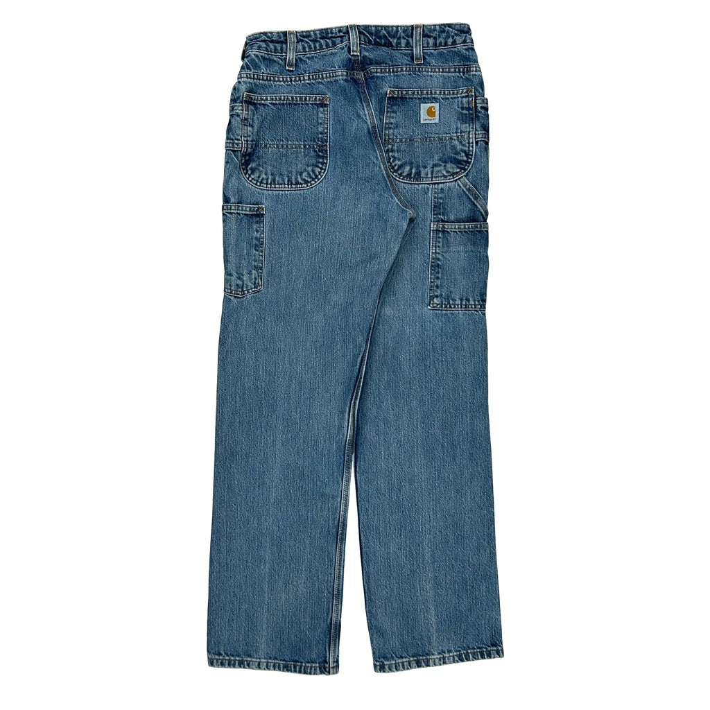 image of Carhartt Carpenter Jeans - 30W 32L Blue Cotton