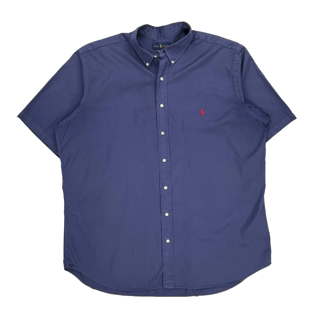 image of Ralph Lauren Tall Short Sleeve Shirt - 2XL Blue Cotton