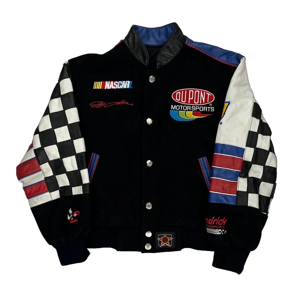 image of Age 10 Nascar Varsity Jacket - Medium Black Polyester