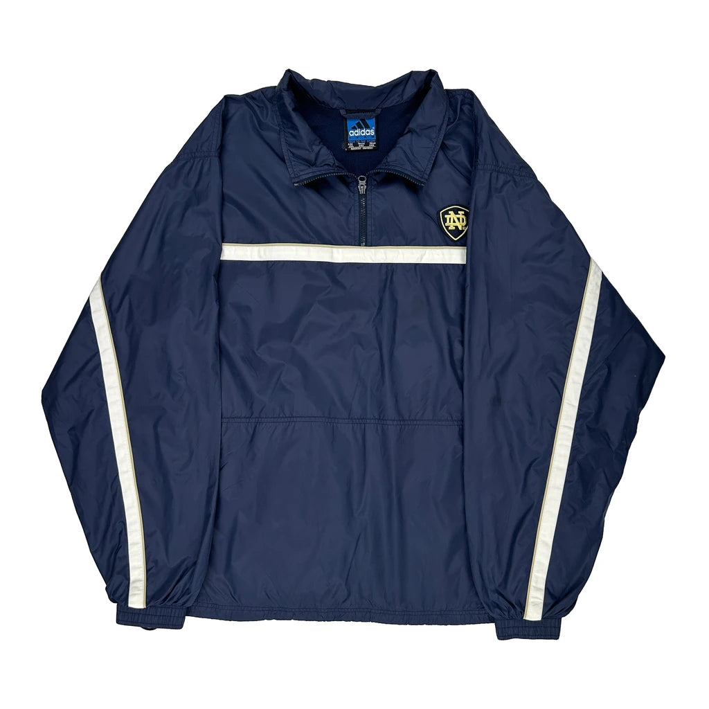 image of Notre Dame Adidas Jacket - 2XL Navy Nylon
