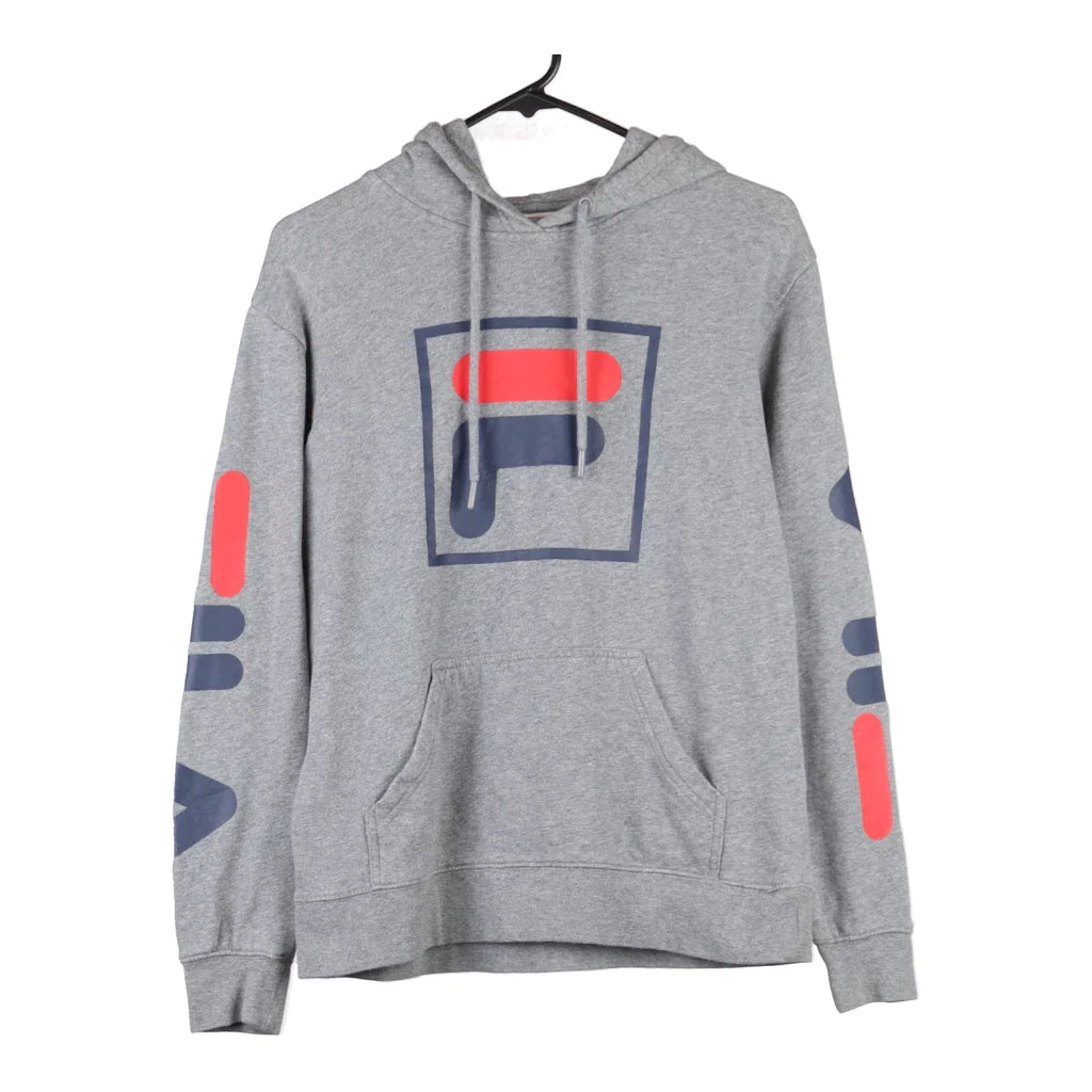 Image of Fila Hoodie - Small Grey Cotton Blend