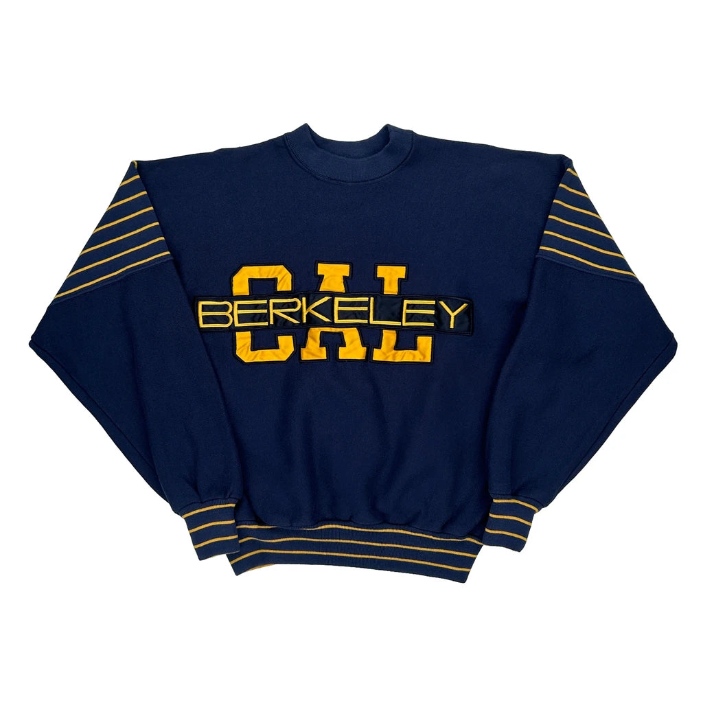 image of Made In Usa Berkley University Fox College Sweatshirt - XL Navy Cotton Blend