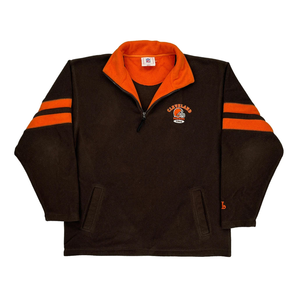 image of Cleveland Browns Nfl Fleece - Large Brown Polyester
