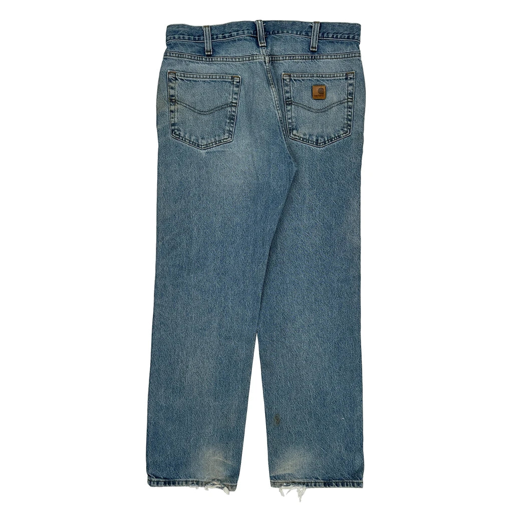 image of Relaxed Fit Carhartt Jeans - 38W 32L Blue Cotton