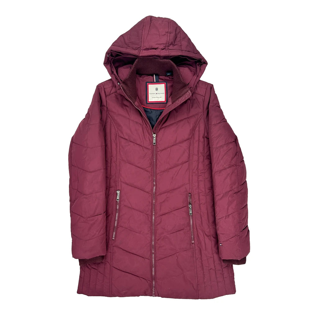 image of Tommy Hilfiger Puffer - XS Burgundy Polyester