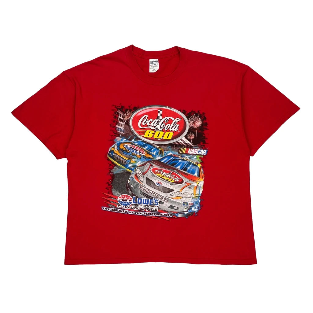 image of Coca-Cola 600 Gildan Nascar T-Shirt - 2XL Red Cotton