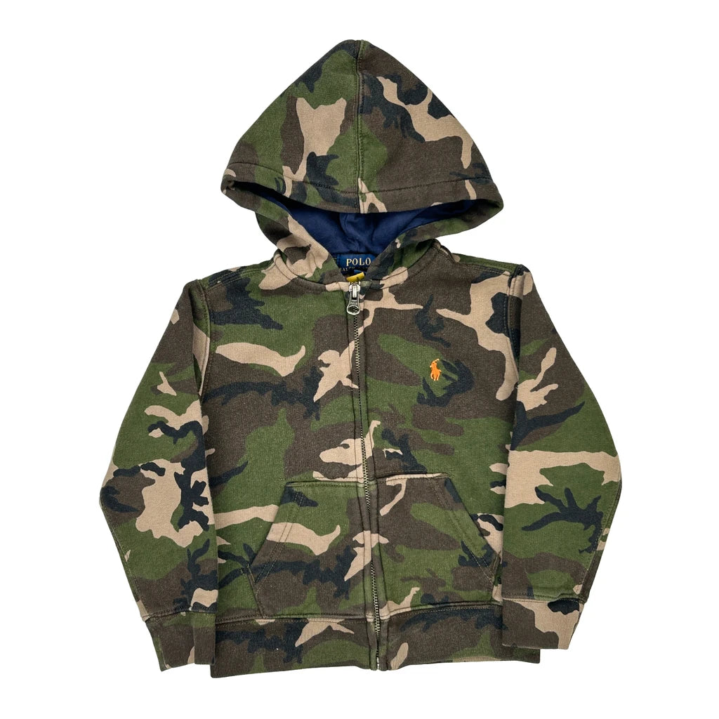 image of Age 4 Years Polo By Ralph Lauren Camo Hoodie - XS Camo Cotton Blend