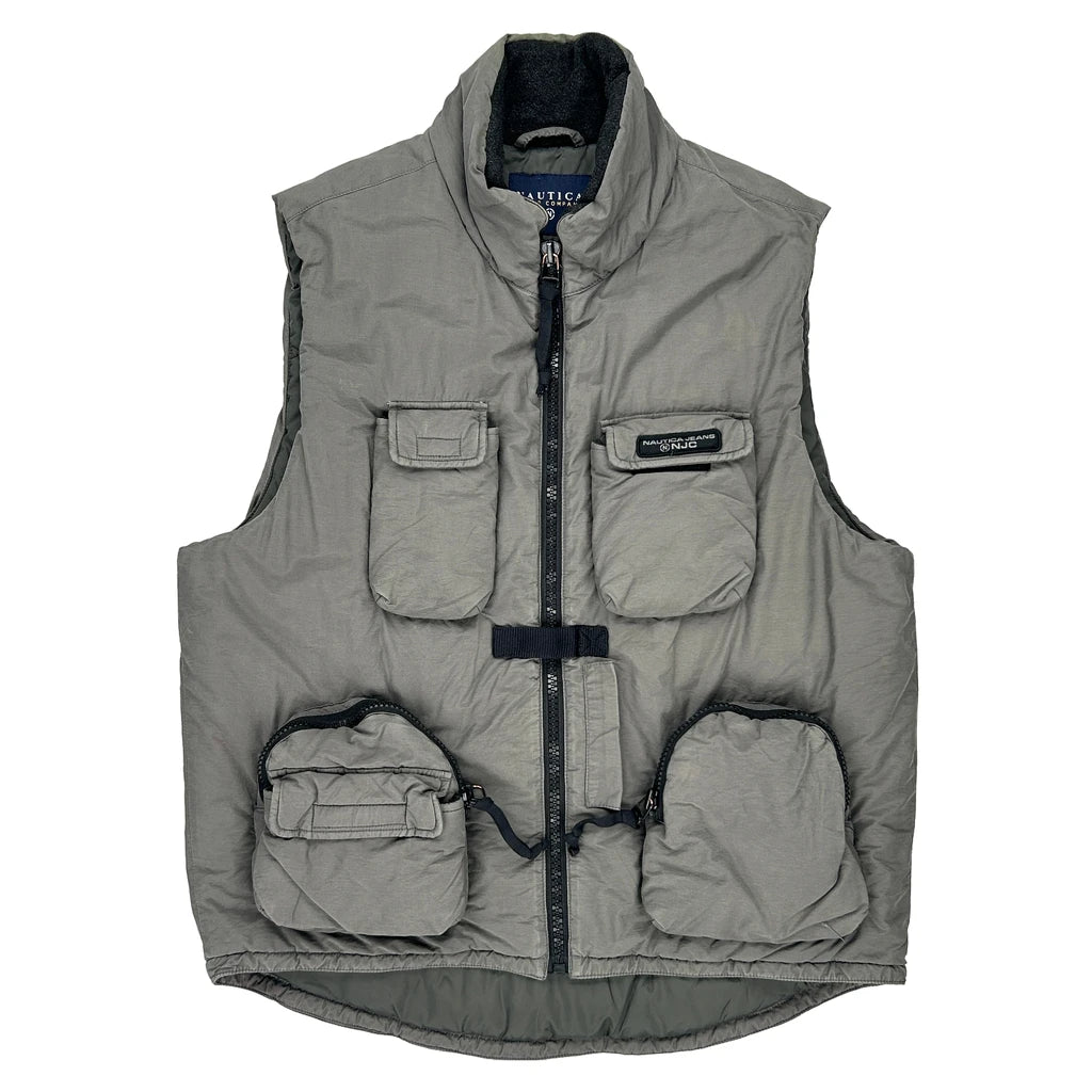 image of Nautica Gilet - Large Grey Cotton Blend
