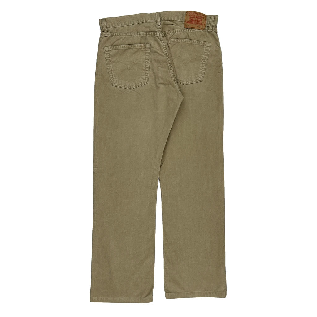 image of Levis Cord Trousers - 35″ Waist Beige Cotton