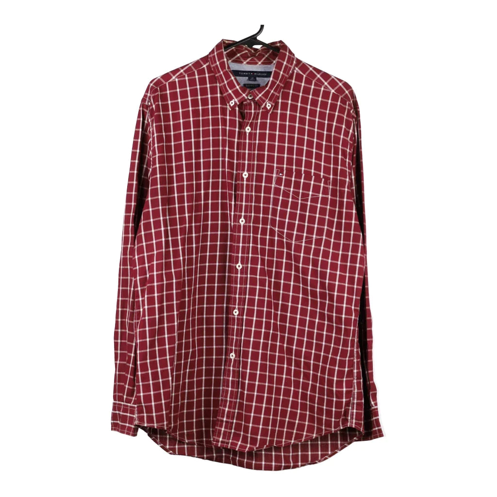 image of Tommy Hilfiger Checked Shirt - Large Red Cotton