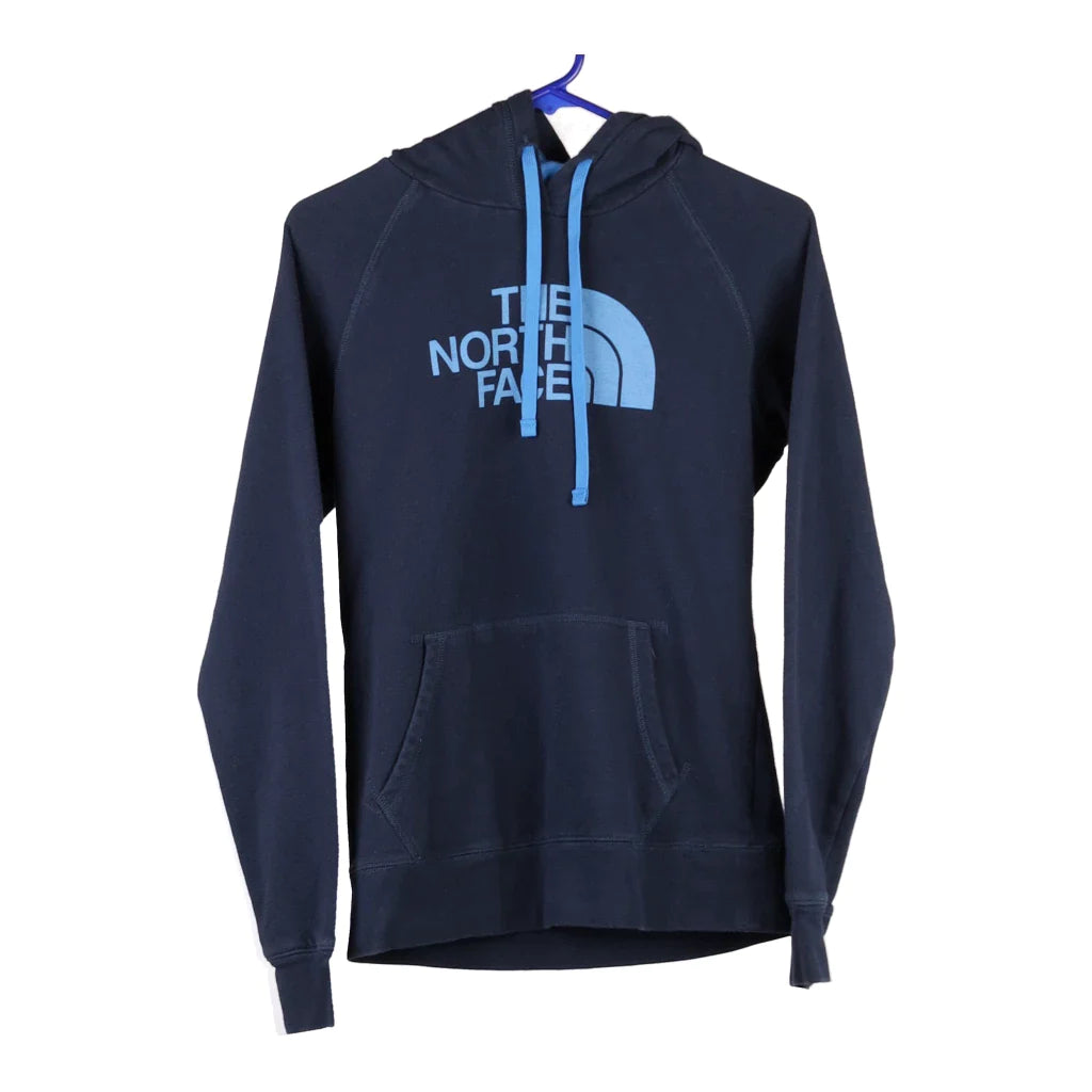 image of The North Face Spellout Hoodie - Medium Blue Cotton