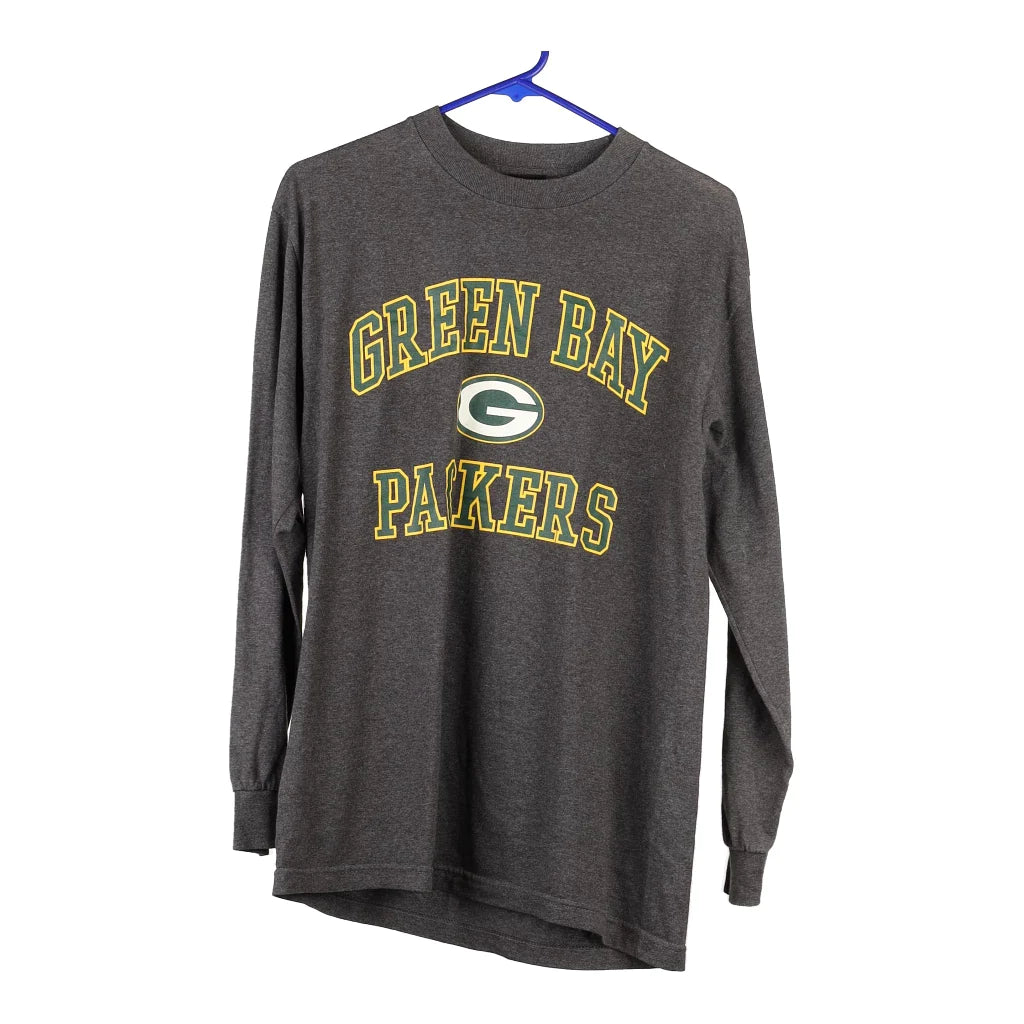 image of Green Bay Packers Nfl Long Sleeve T-Shirt - Medium Grey Cotton