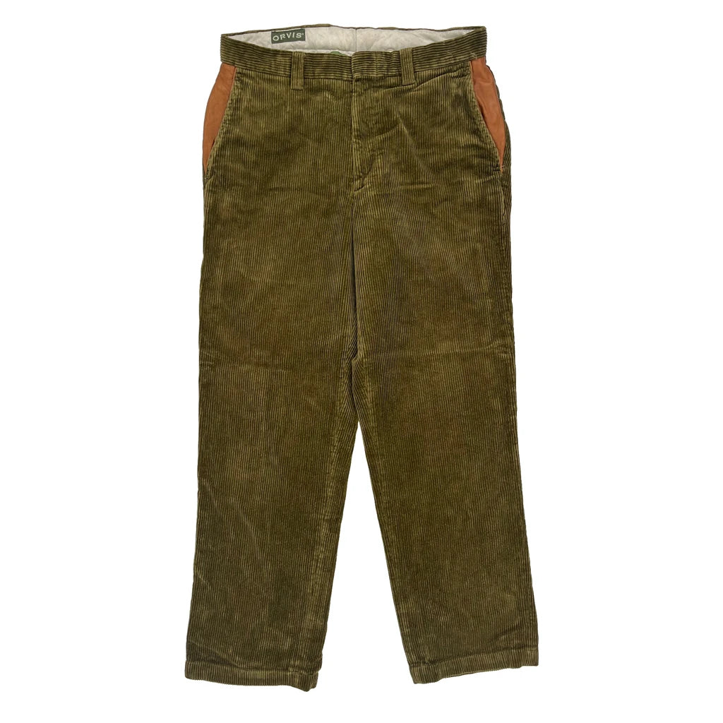 image of Orvis Cord Trousers - 32″ Waist Khaki Cotton