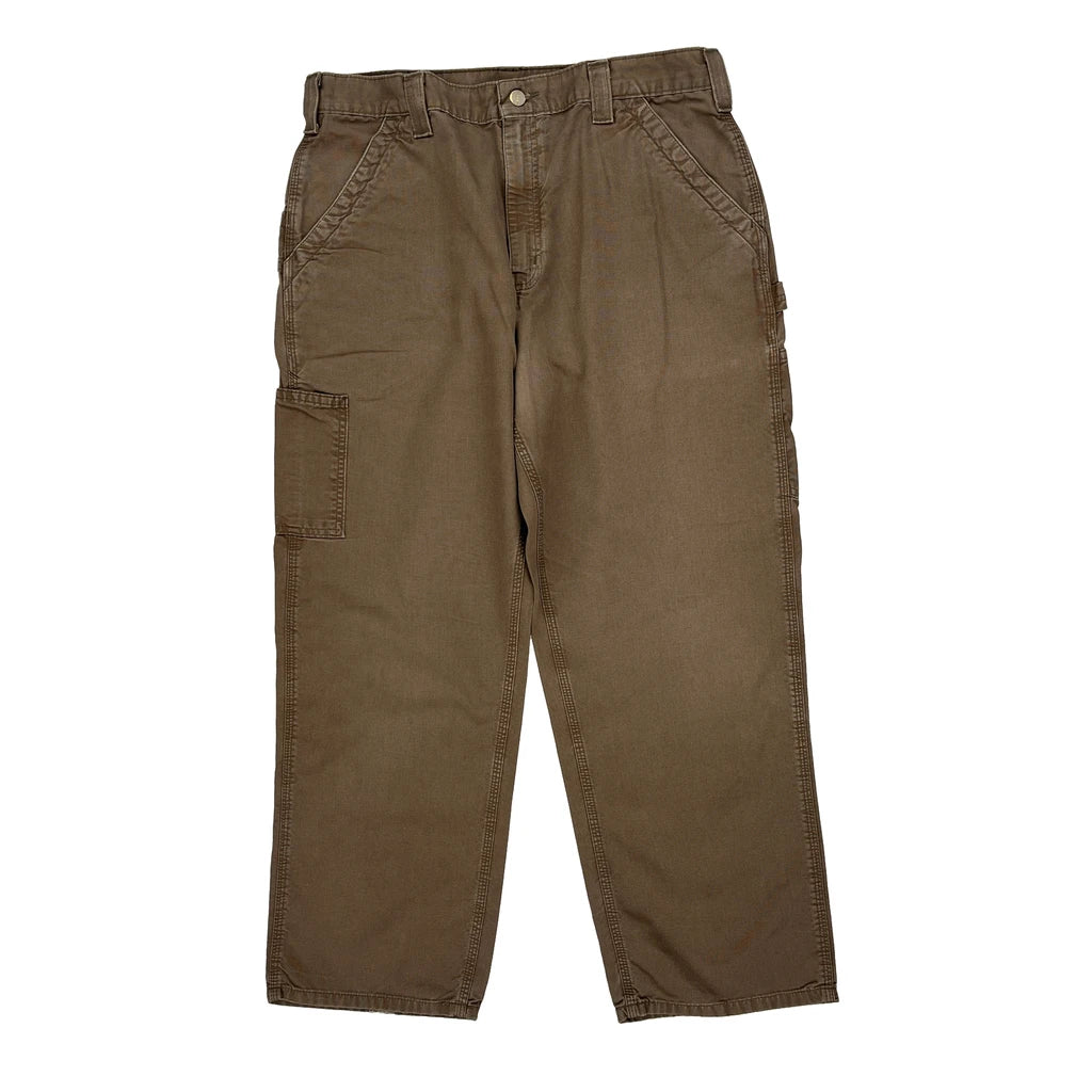 image of Workwear Carhartt Carpenter Trousers - 34W 29L Brown Cotton