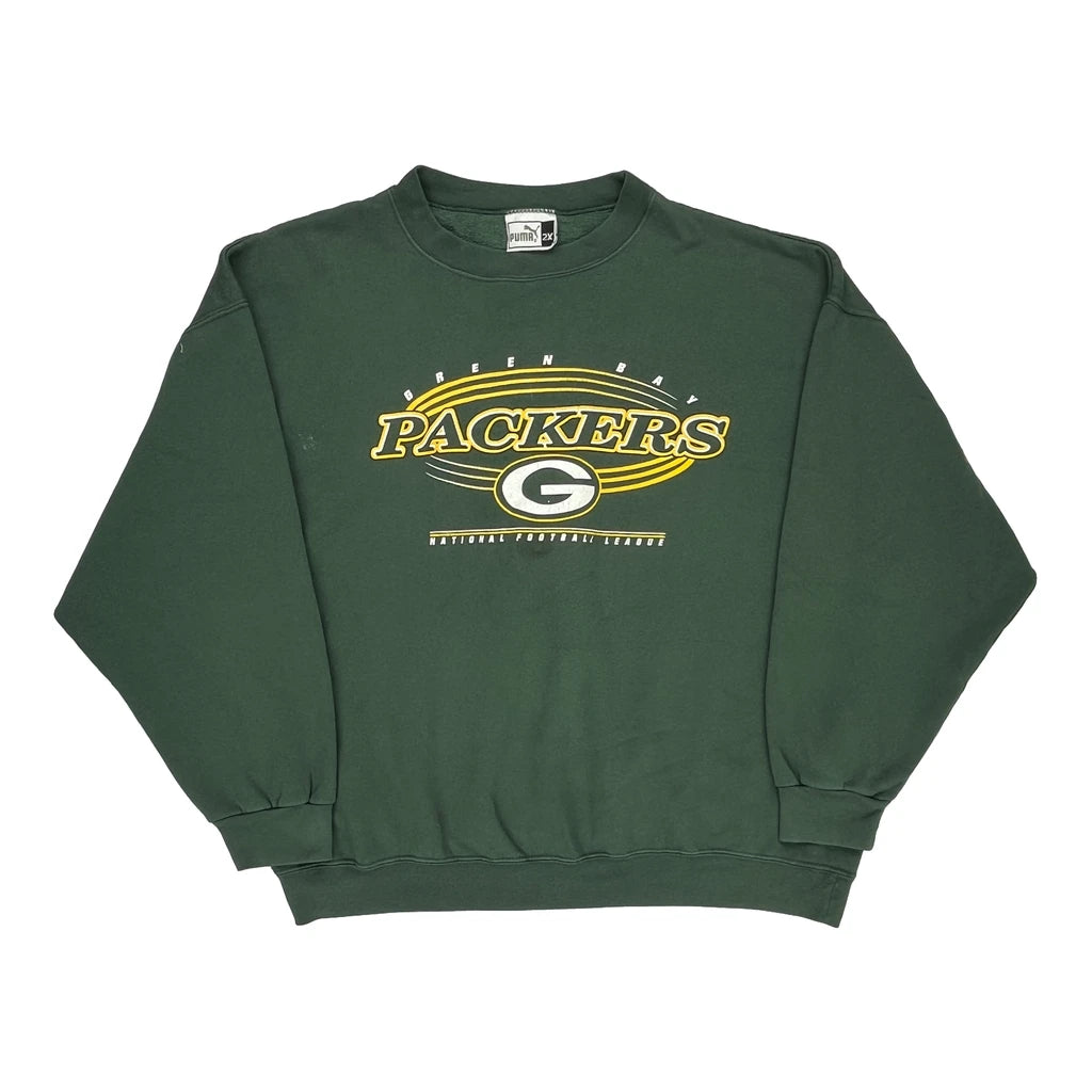 image of Green Bay Packers Puma Nfl Sweatshirt - 2XL Green Cotton Blend