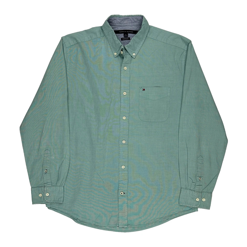 image of Tommy Hilfiger Shirt - Large Blue Cotton