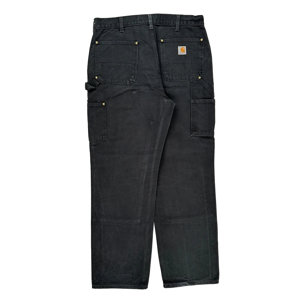 image of Carhartt Double Knee Carpenter Trousers - 36″ Waist Navy Cotton