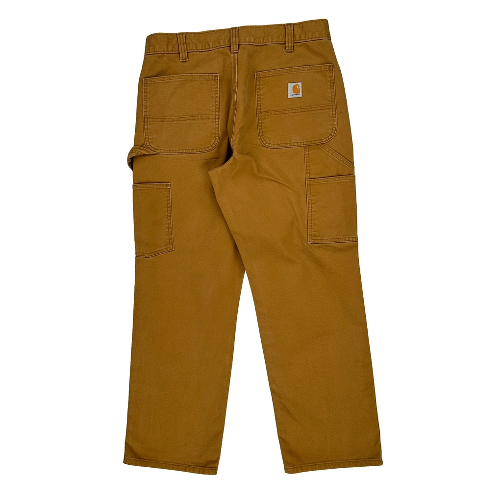 image of Carhartt Carpenter Trousers - 33″ Waist Brown Cotton Blend