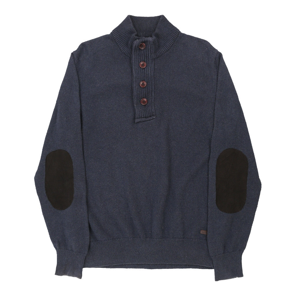 Image of Barbour Jumper - Large Blue Cotton