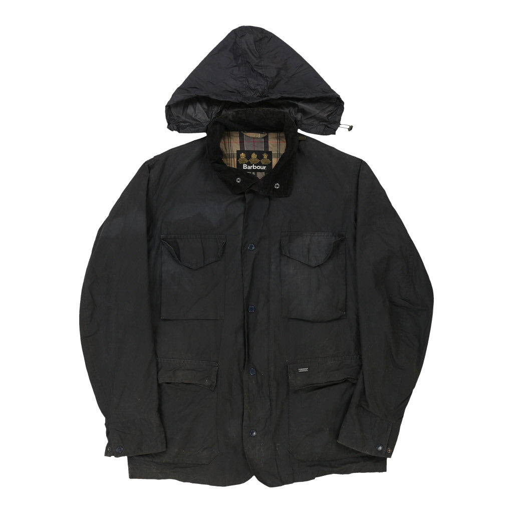 Image of Tailored Sapper Barbour Wax Jacket - XL Black Cotton