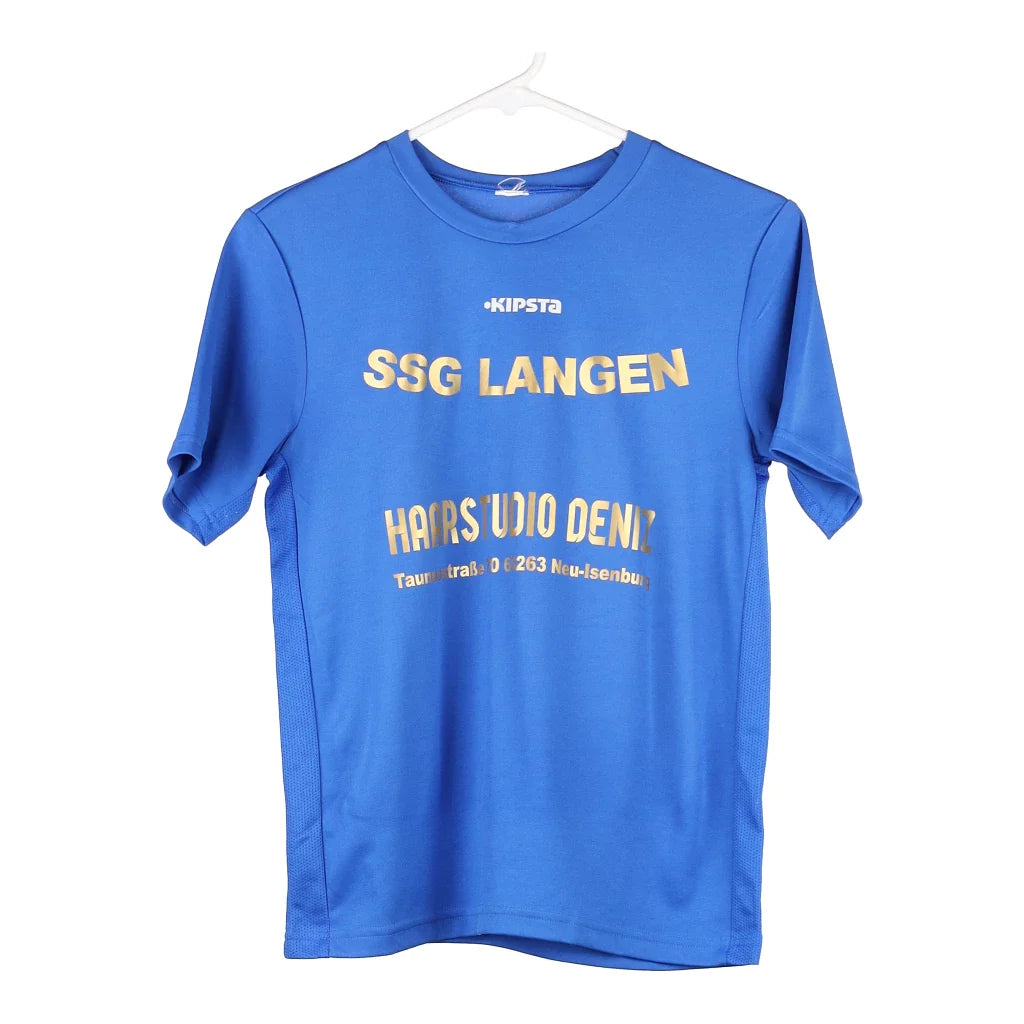 image of Age 10 SSG Langen Kipsta Football Shirt - Small Blue Polyester