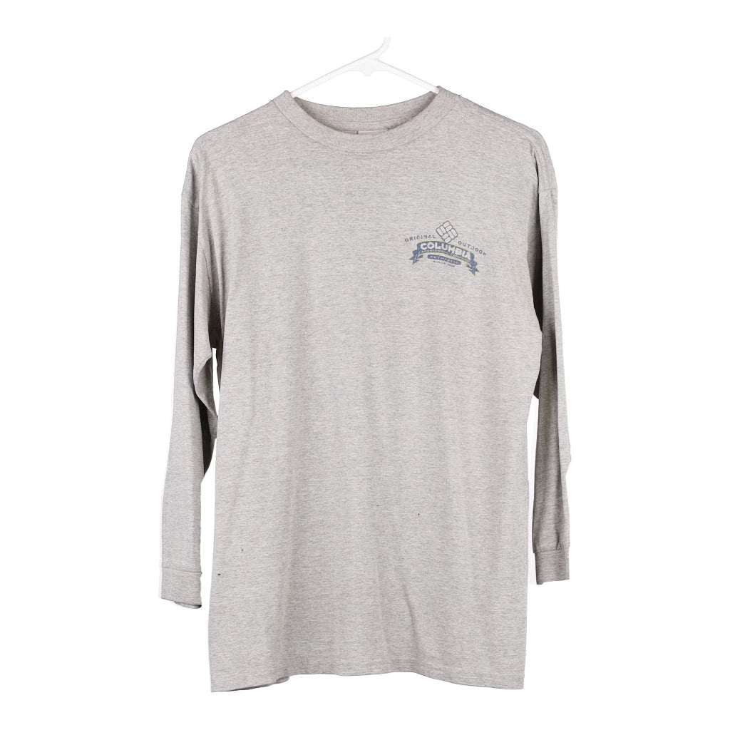 Image of Age 14-16  Columbia Long Sleeve T-Shirt - XL Grey Cotton