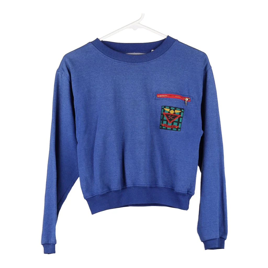 image of Age 6-7 Honors Sweatshirt - Medium Blue Cotton Blend