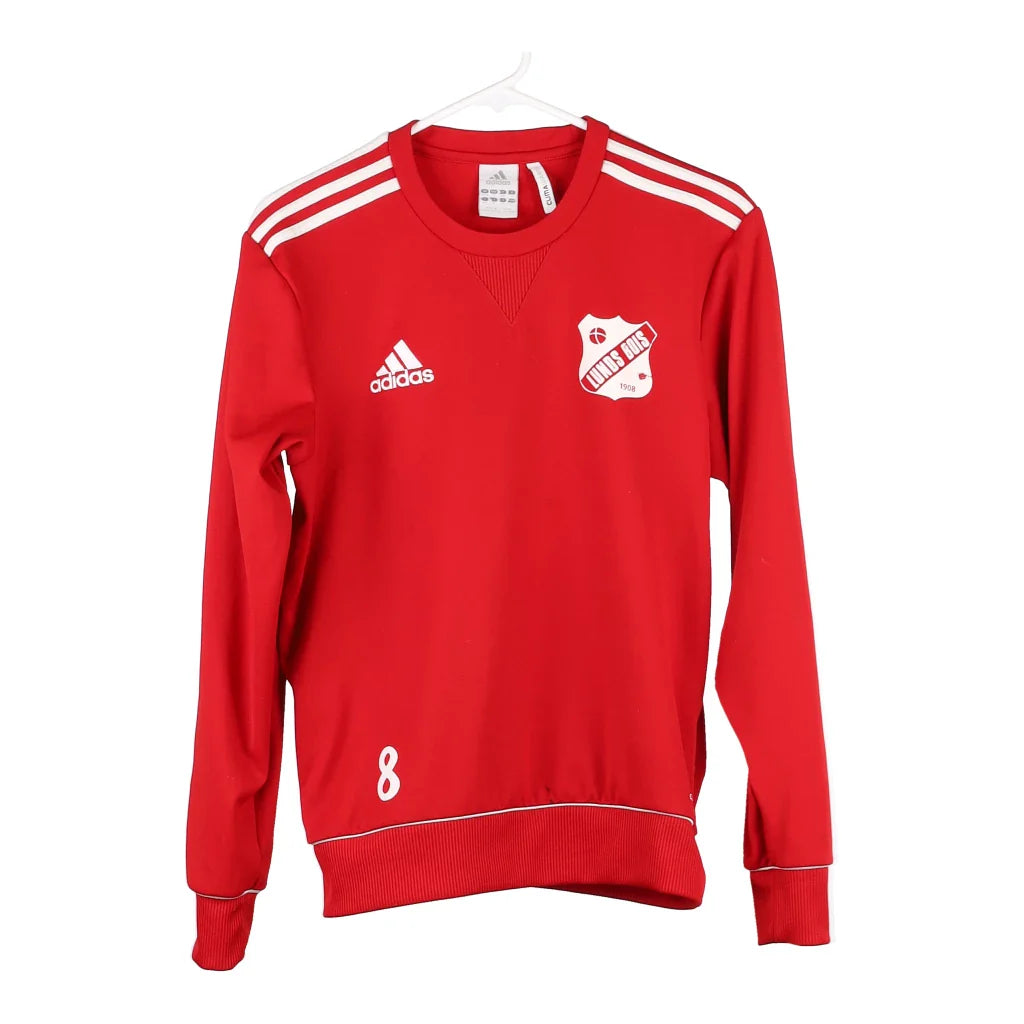 image of Age 12-14 Adidas Sweatshirt - Small Red Polyester