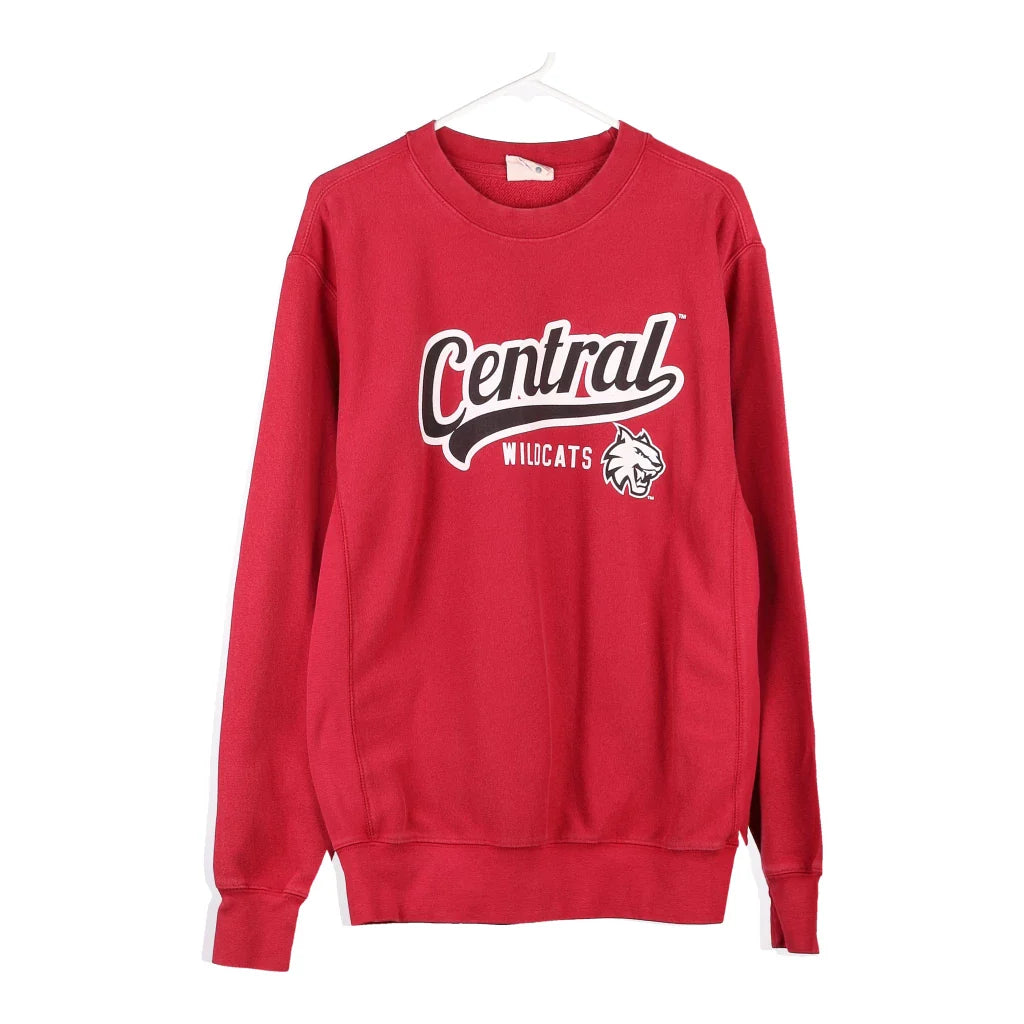 Image of Central Wildcats Mv Sport Sweatshirt - Small Red Cotton Blend