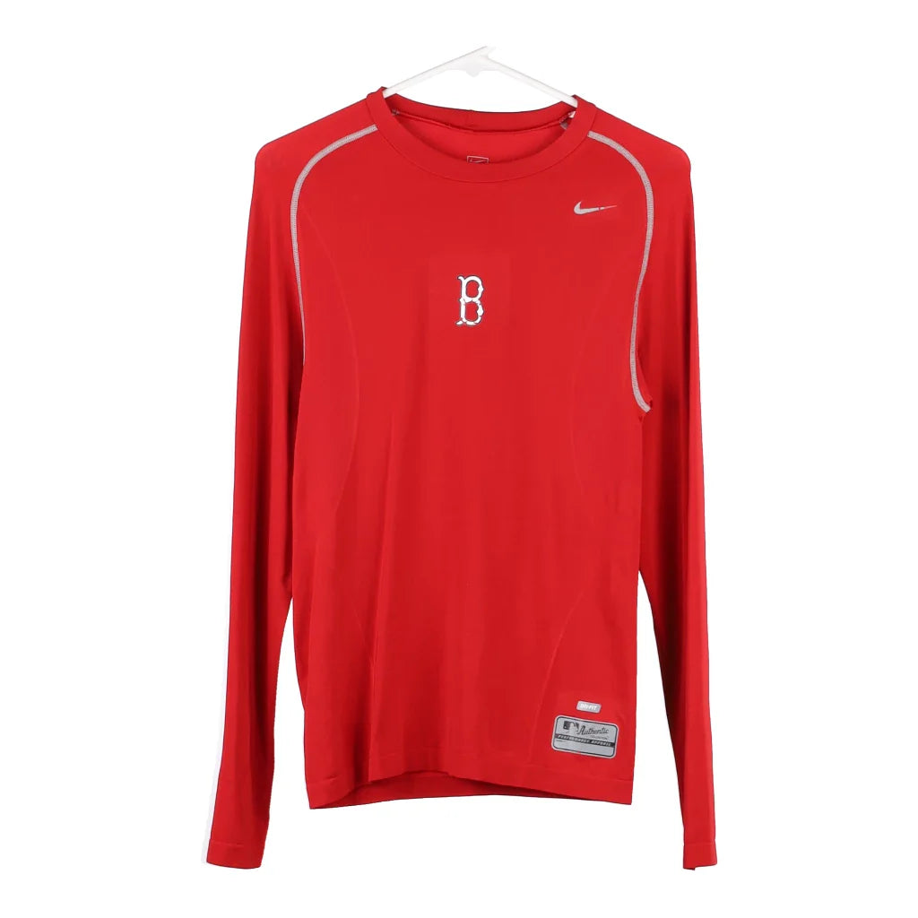 image of Age 13-14 Boston Red Sox Nike MLB Long Sleeve T-Shirt - XL Red Polyester