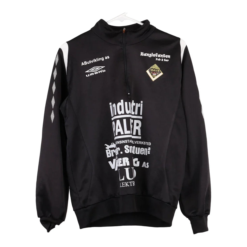 image of Age 12 Valeer JF Umbro Football 1/4 Zip - XL Black Polyester