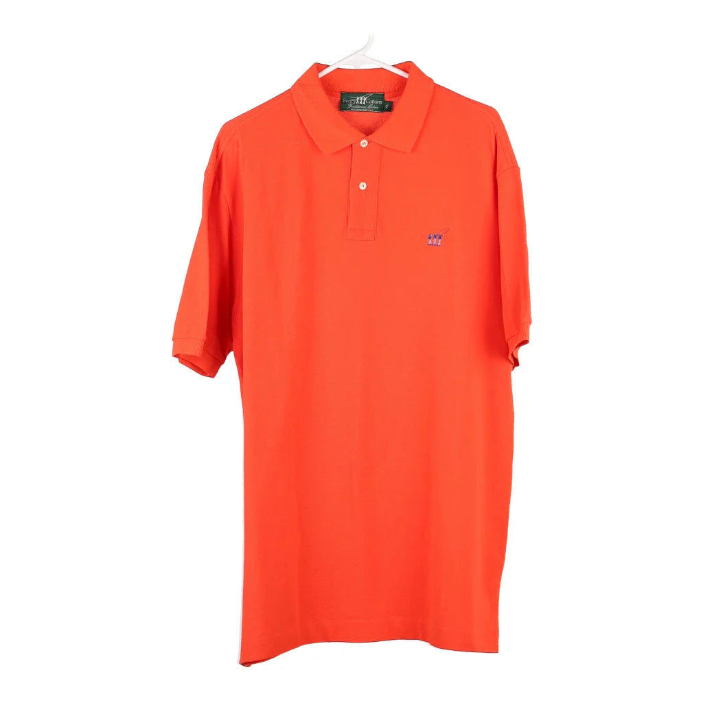image of Henry Cottons Polo Shirt - XL Orange Cotton