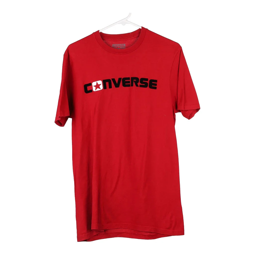 image of Converse Spellout T-Shirt - XS Red Cotton