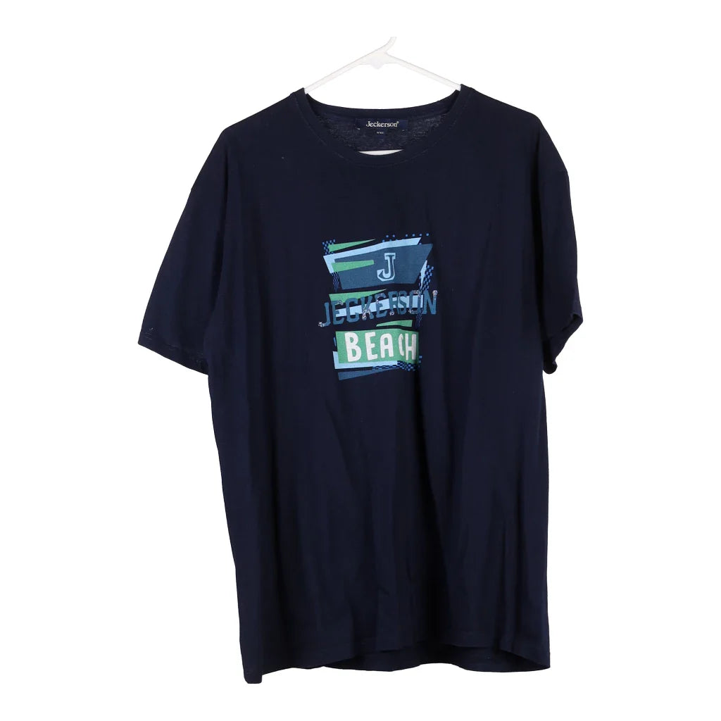 image of Jackerson Spellout T-Shirt - 2XL Navy Cotton
