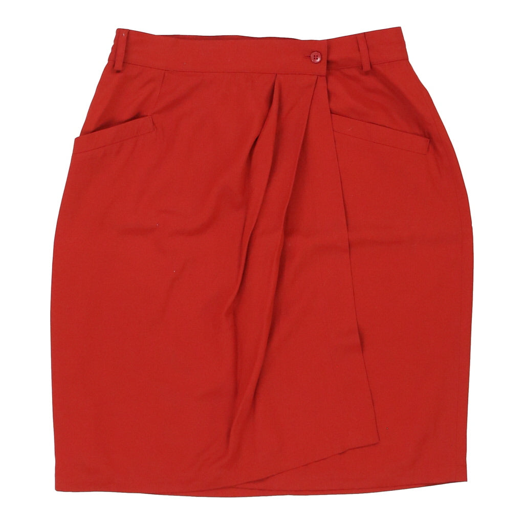 image of Kenzo Skirt - 29W UK 10 Red Viscose Blend
