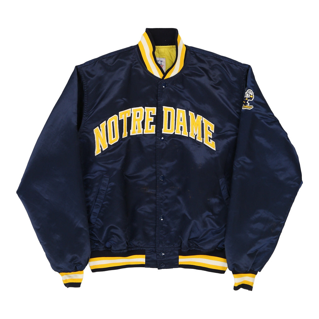 image of Notre Dame Starter Baseball Jacket - XL Navy Nylon