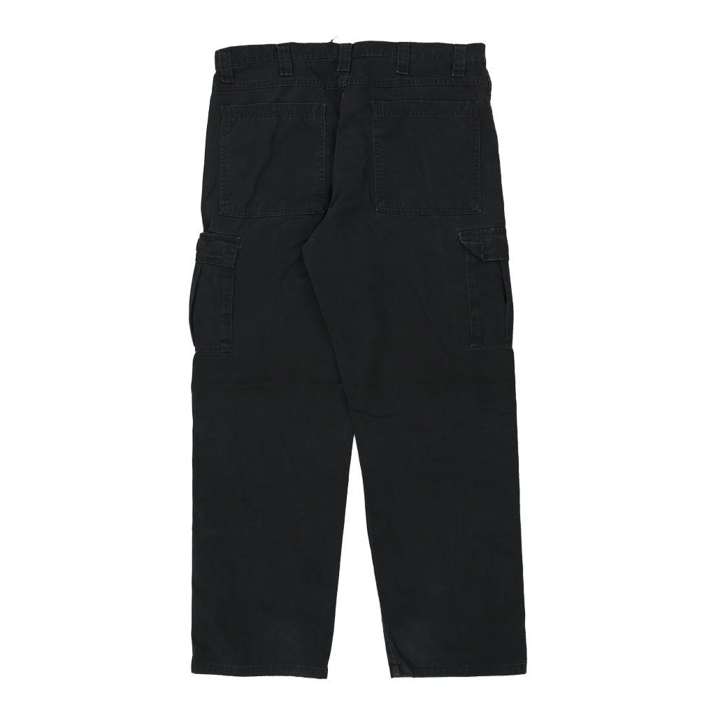 image of Wrangler Cargo Trousers - 36W 31L Black Cotton