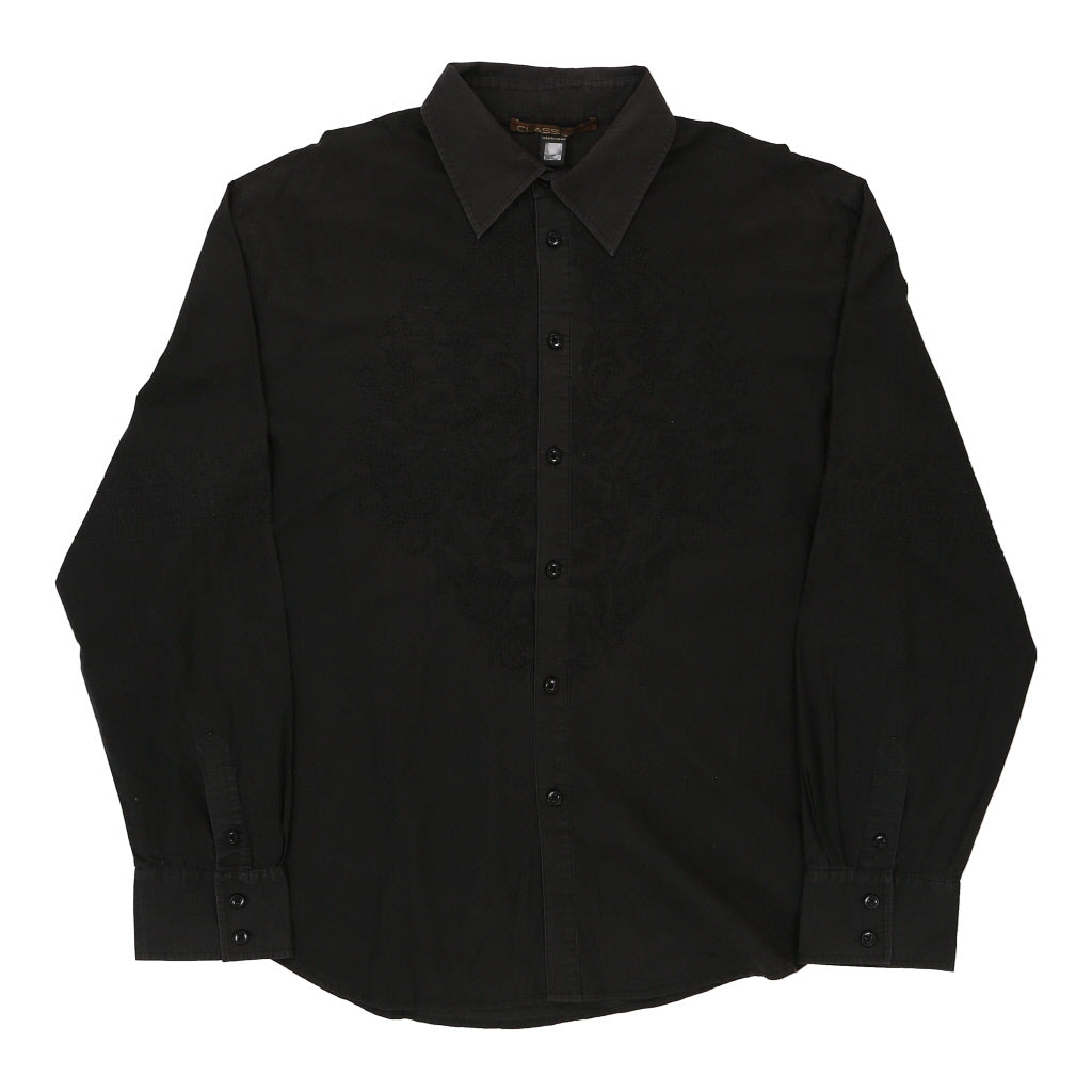 image of Cavalli Class Shirt - Large Black Cotton Blend