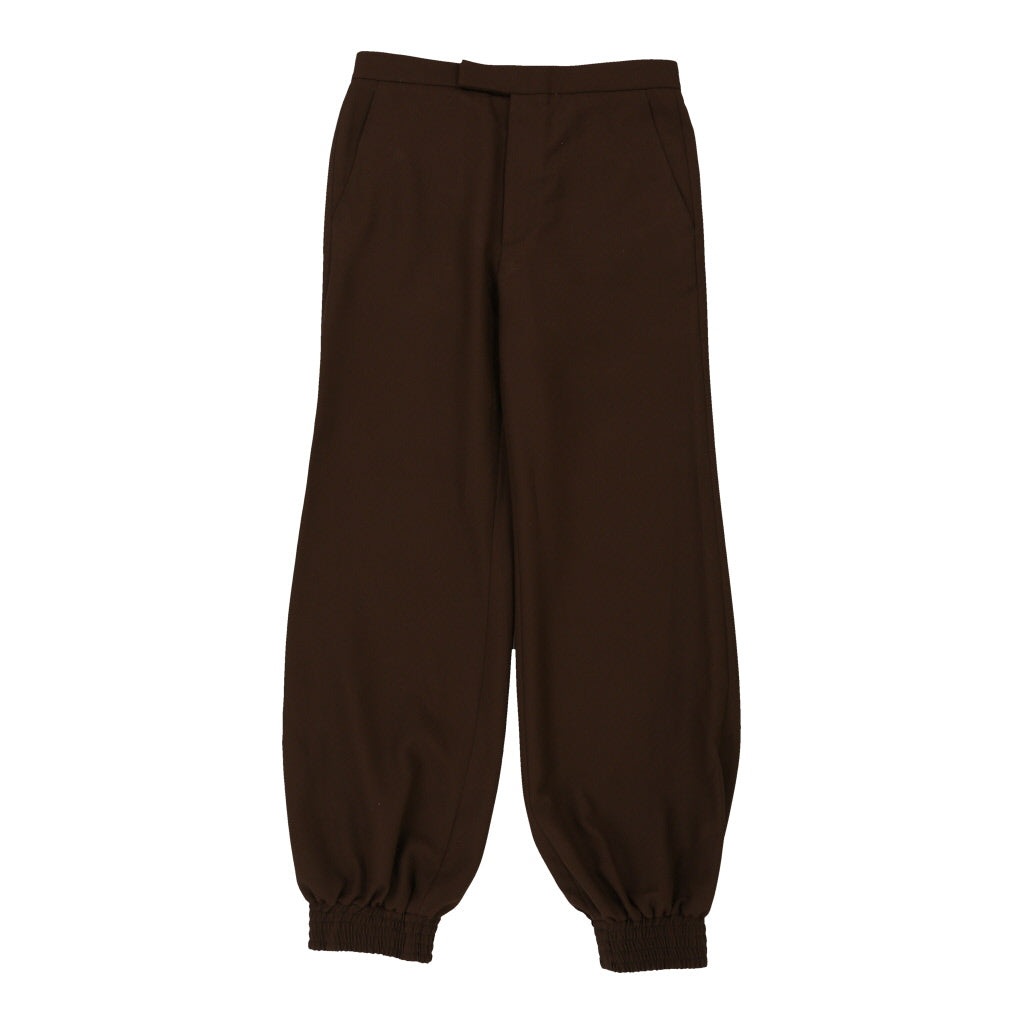 image of Gucci Trousers - 32W UK 14 Brown Cotton Blend