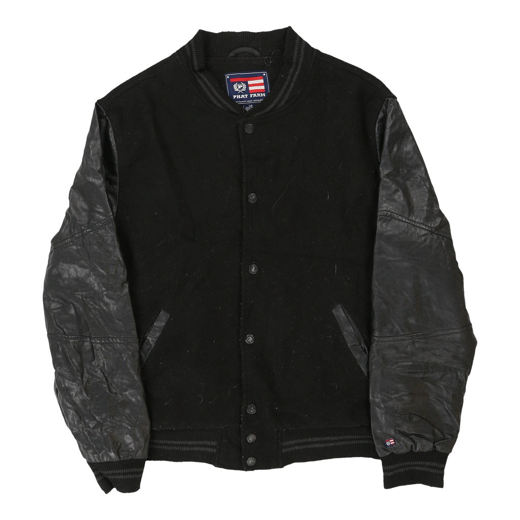 image of Phat Farm Varsity Jacket - Large Black Polyester