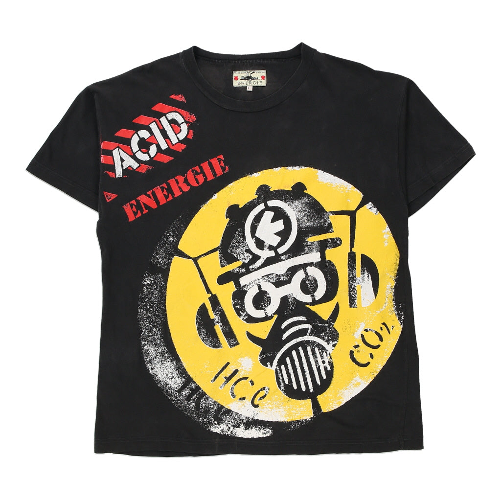 image of Energie Graphic T-Shirt - Large Black Cotton