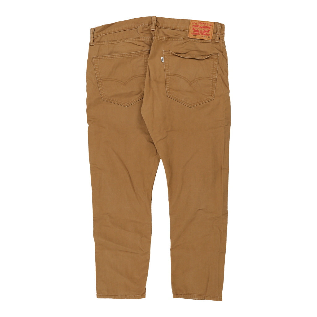 image of 512 White Tab Levis Trousers - 37W 26L Brown Cotton