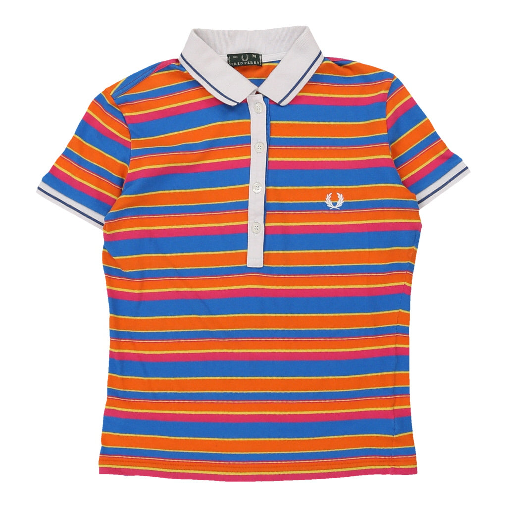 image of Fred Perry Striped Polo Shirt - Medium Multicoloured Cotton