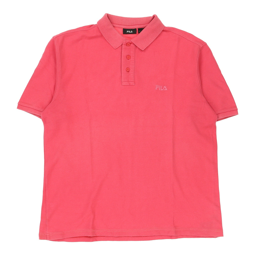 image of Fila Polo Shirt - Large Pink Cotton