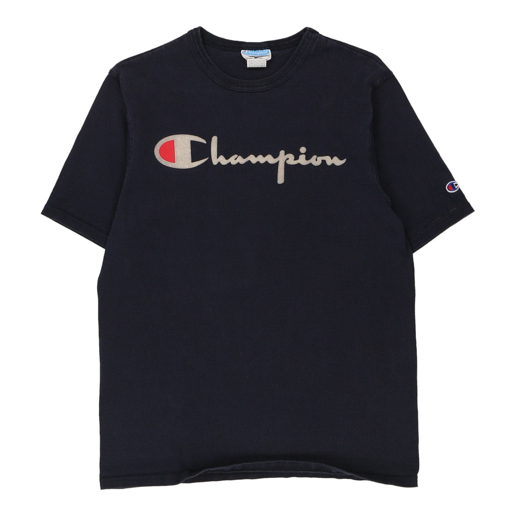 image of Champion Spellout T-Shirt - Medium Navy Cotton