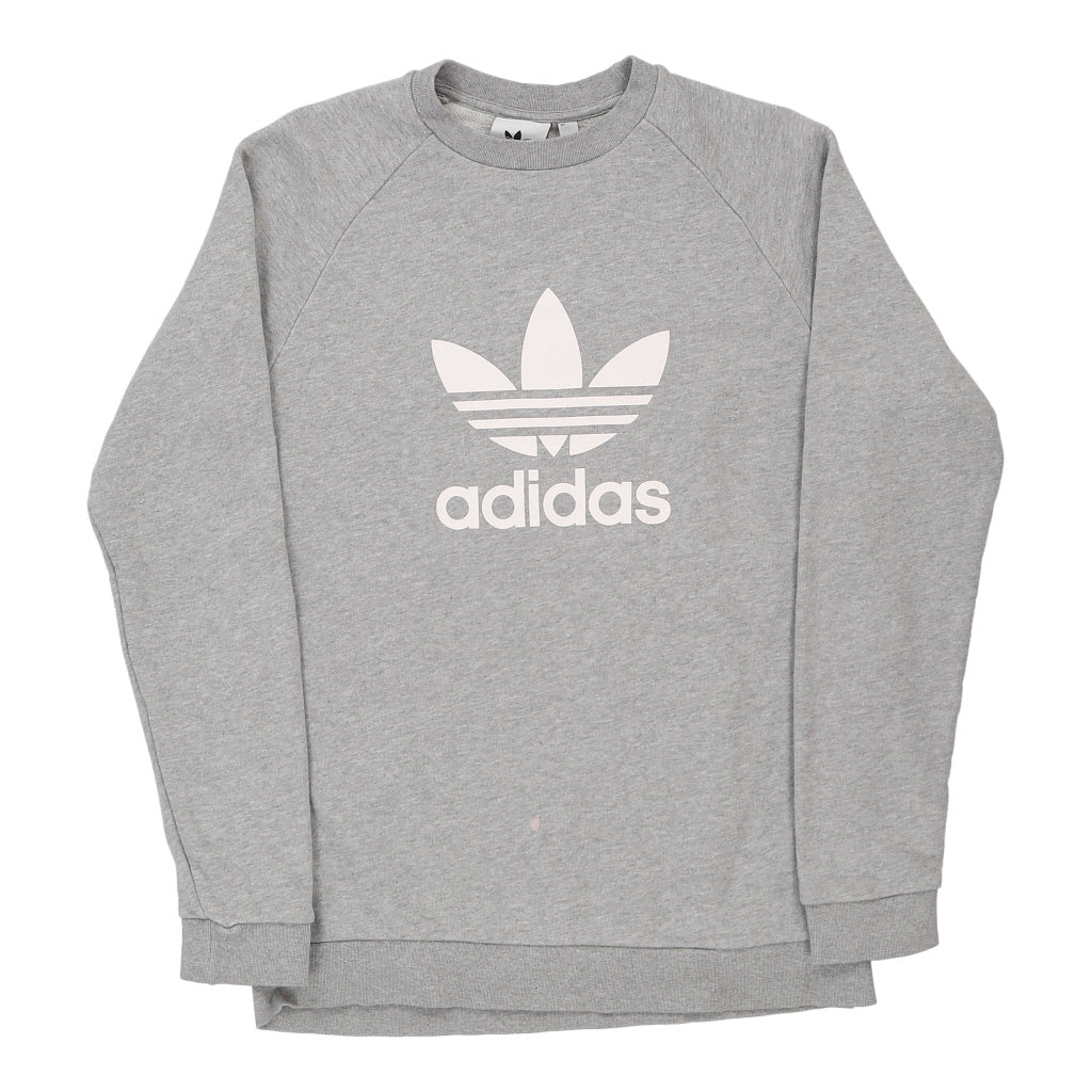 image of Adidas Sweatshirt - Small Grey Cotton Blend